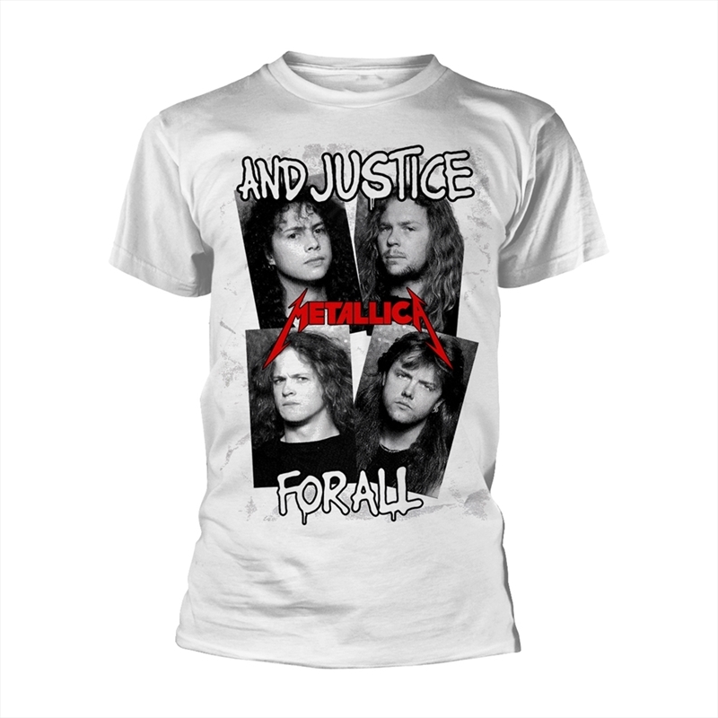 Metallica - Faces First Four Albums - White - SMALL/Product Detail/Shirts