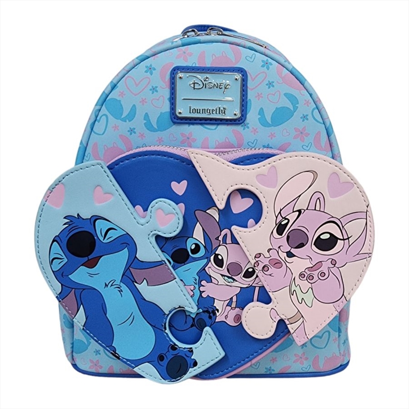 Loungefly Disney - Stitch & Angel Heart Puzzle US Exclusive Mini Backpack [RS]/Product Detail/Bags