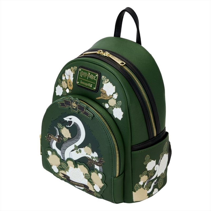 Loungefly Harry Potter - Slytherin House Floral Tattoo Mini Backpack/Product Detail/Bags