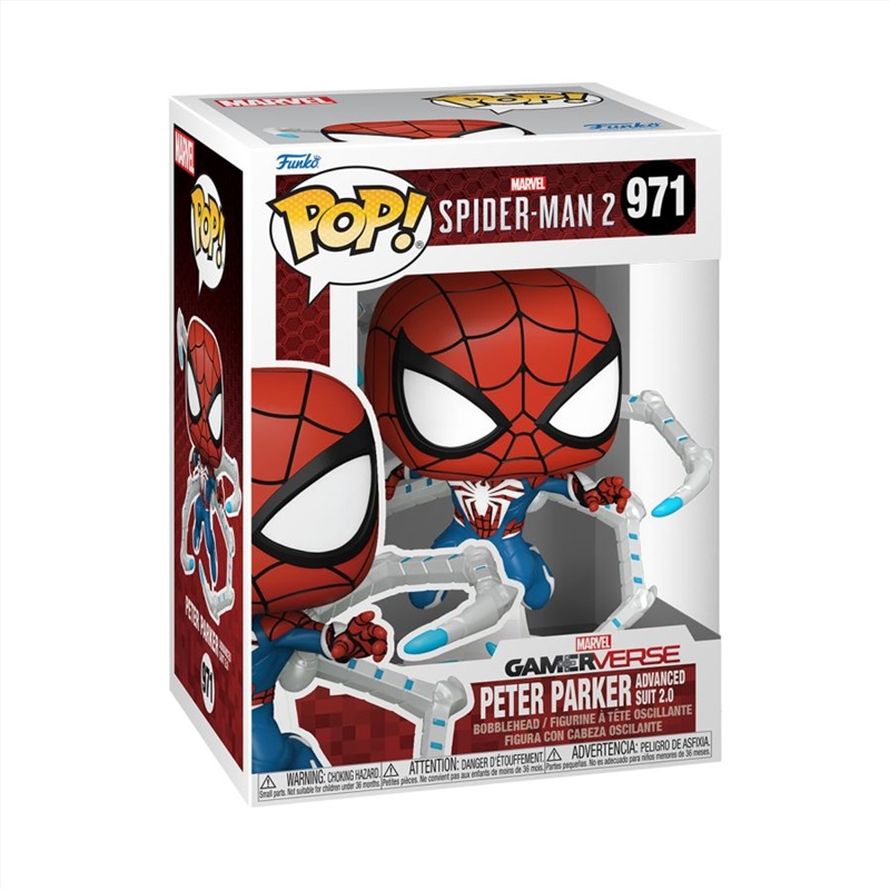 Spiderman 2 (VG'23) - Peter Parker with Advanced Suit 2.0 Pop! Vinyl/Product Detail/Standard Pop Vinyl