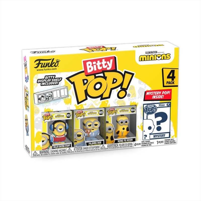 Minions - Roller Skating Stuart Bitty Pop! 4-Pack/Product Detail/Funko Collections