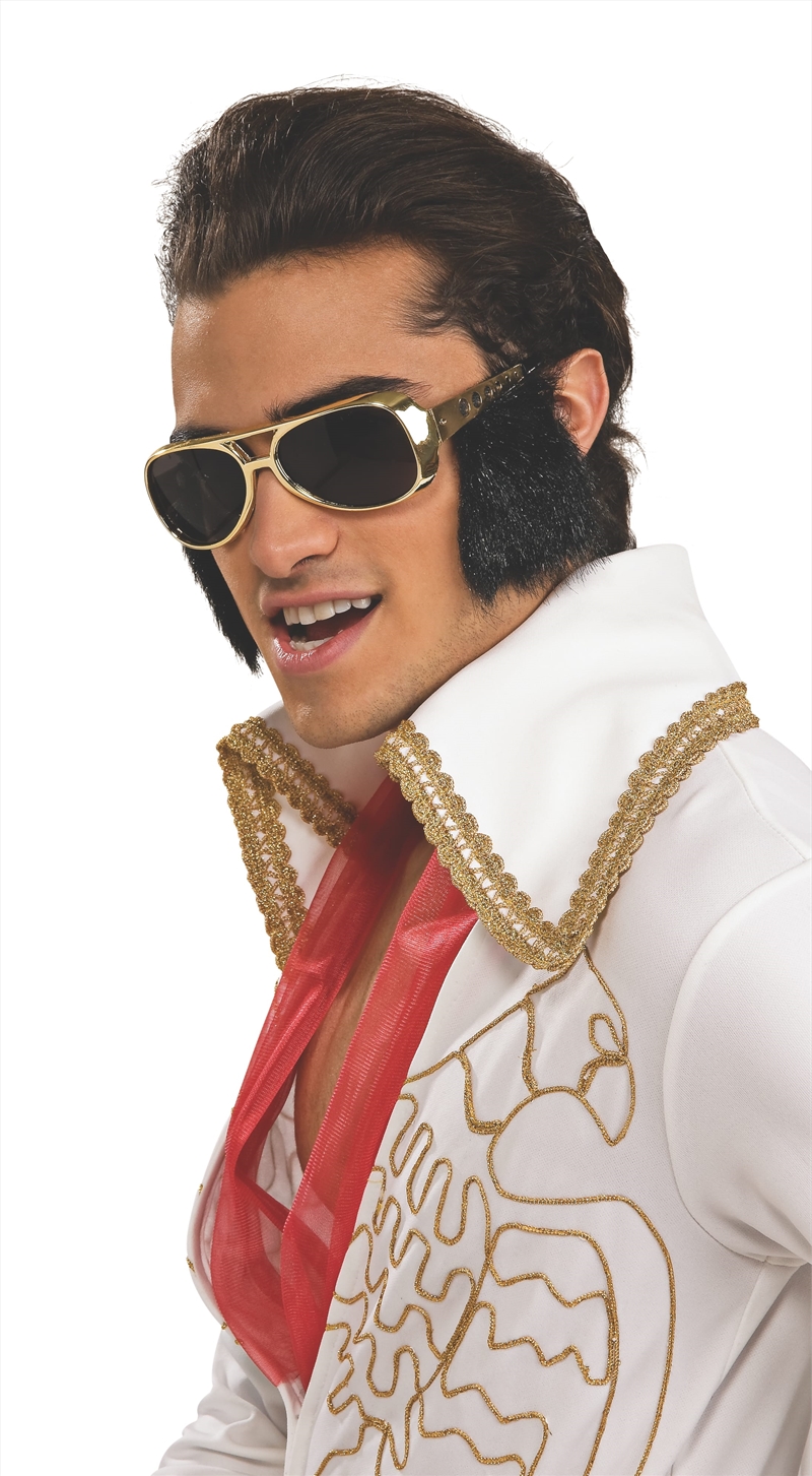 Elvis Glasses With Attached Sideburns - Adult/Product Detail/Costumes