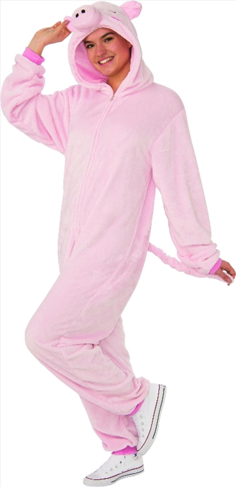 Pig Furry Hooded Onesie Costume - Size L-Xl/Product Detail/Costumes