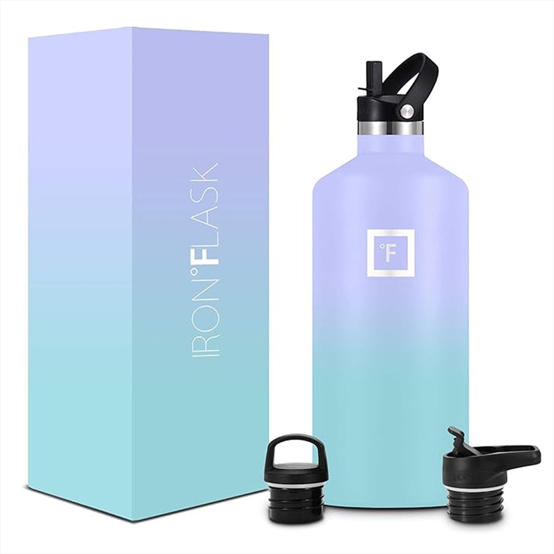 Iron Flask Narrow Mouth Bottle with Straw Lid, Cotton Candy, 64oz/1900ml/Product Detail/Bottles