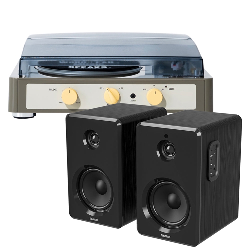Gadhouse Brad MKII Record Player - Grey + Bundled Majority D40 Bluetooth Speakers/Product Detail/Turntables