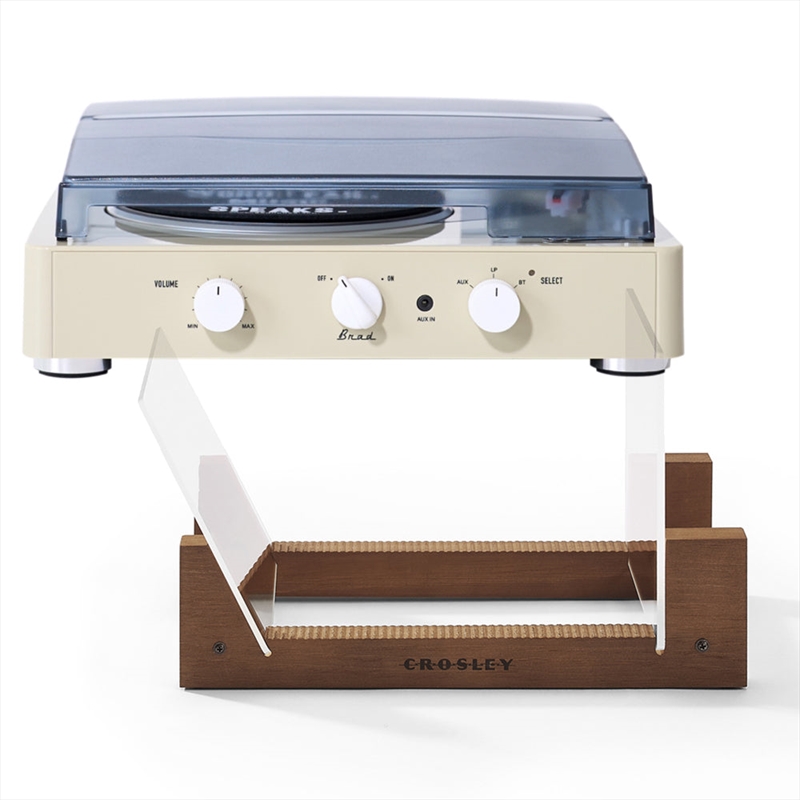 Gadhouse Brad MKII Record Player - Ivory + Bundled Crosley Record Storage Display Stand/Product Detail/Turntables