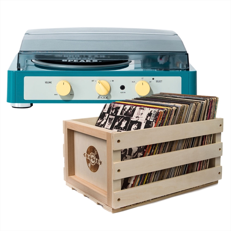 Gadhouse Brad MKII Record Player - Green + Bundled Record Storage Crate/Product Detail/Turntables