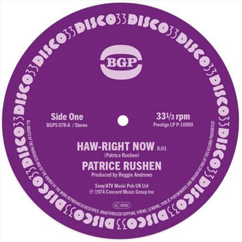 Haw-Right Now / Kickin’ Back/Product Detail/Rock/Pop