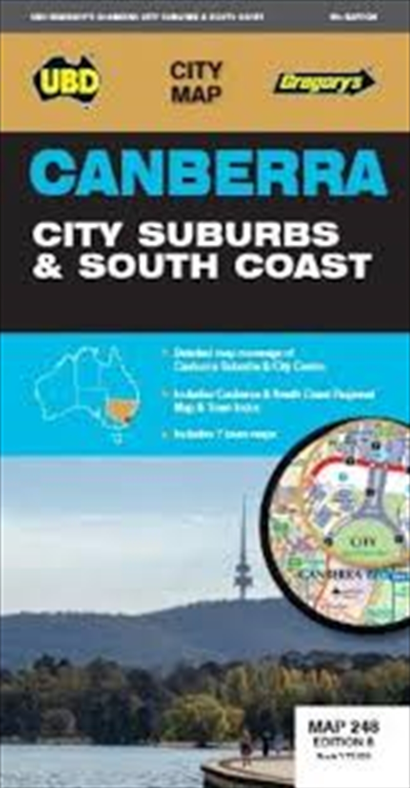 Canberra City Suburbs & South Coast Map 248 8th ed/Product Detail/Geography