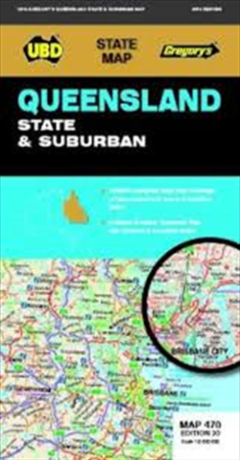 Queensland State & Suburban Map 470 30th ed/Product Detail/Geography