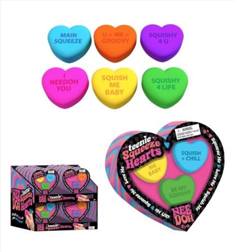 Schylling- Nee Doh Teenie (3pc) Squeeze Hearts (Valentines) (SENT AT RANDOM)/Product Detail/Stress & Squishy