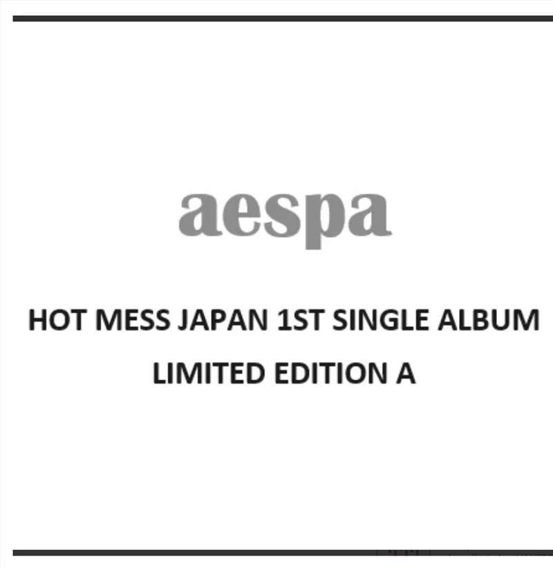 Aespa - Hot Mess Japan 1St Single Album Limited Edition A/Product Detail/World