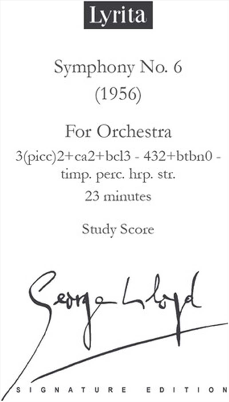 Symphony No. 6 - Study Score/Product Detail/Classical