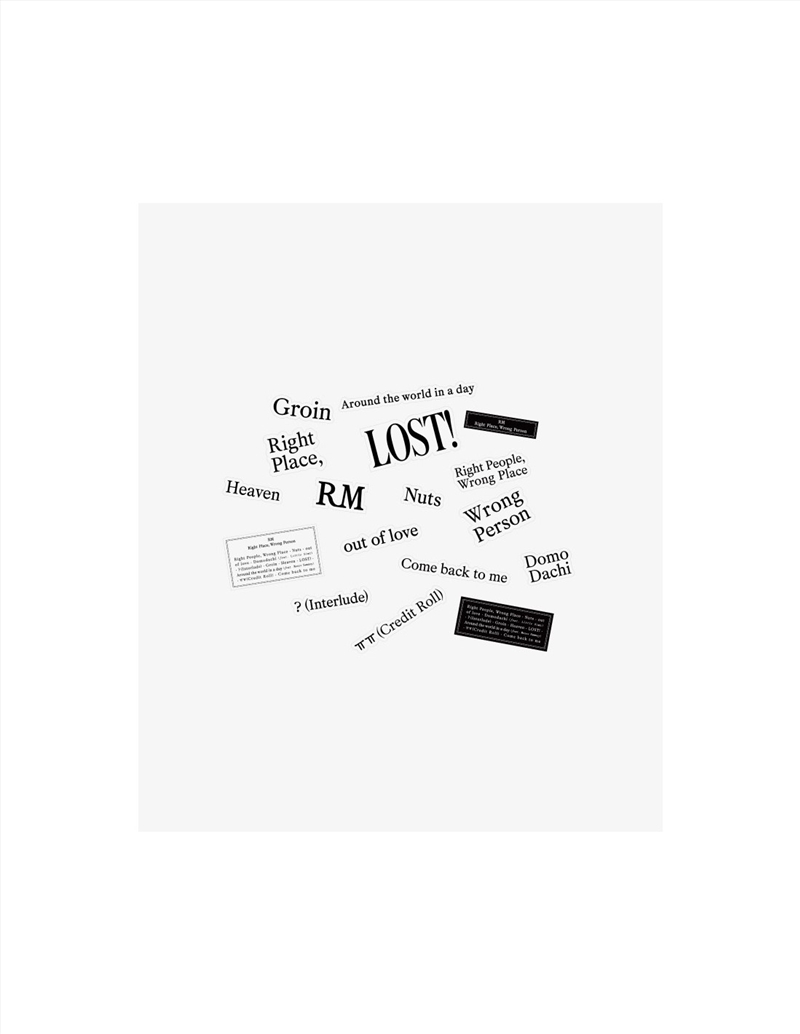 Right Place, Wrong Person Official Md Sticker Set/Product Detail/KPOP Merch