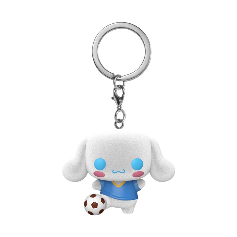 Sanrio - Cinnamoroll (with Soccer Ball) US Exclusive Flocked Pop! Keychain [RS]/Product Detail/Pop Vinyl Keychains