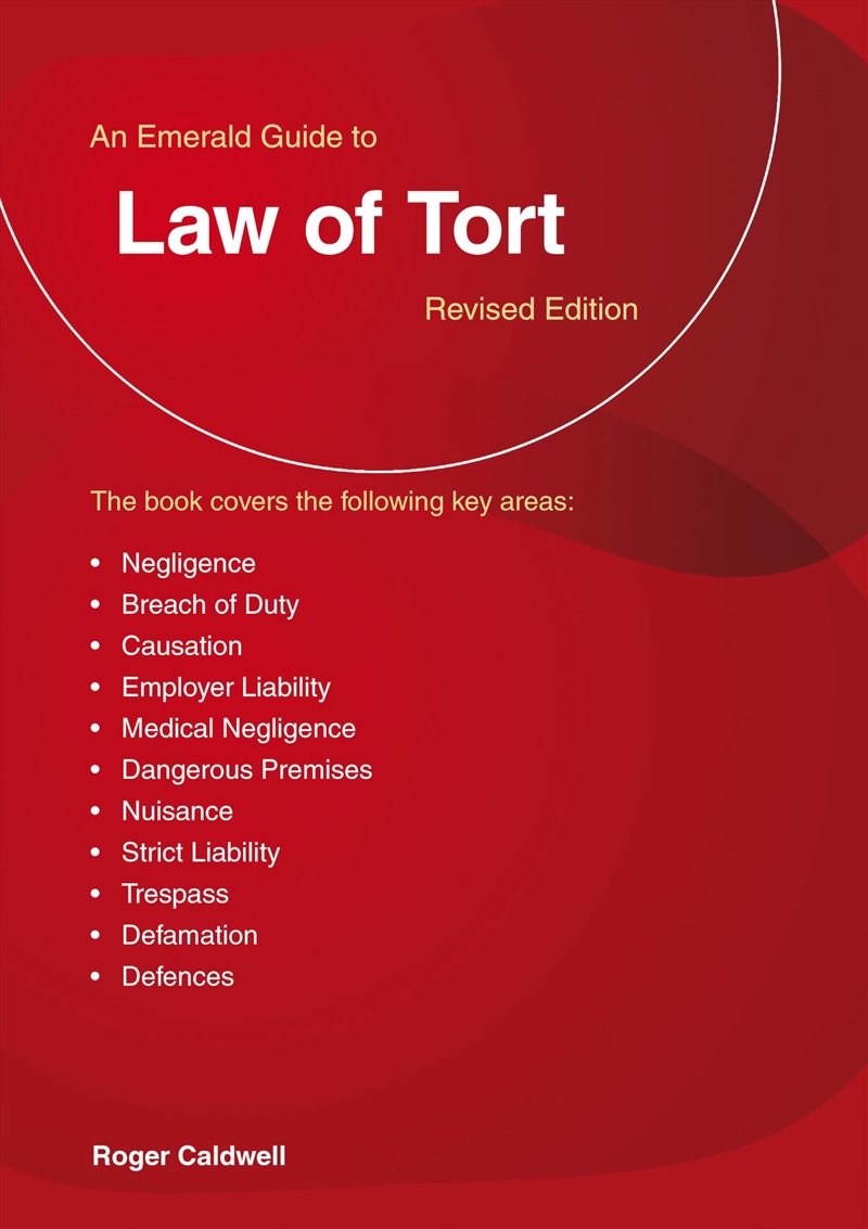 Emerald Guide To The Law Of Tort, An/Product Detail/Law
