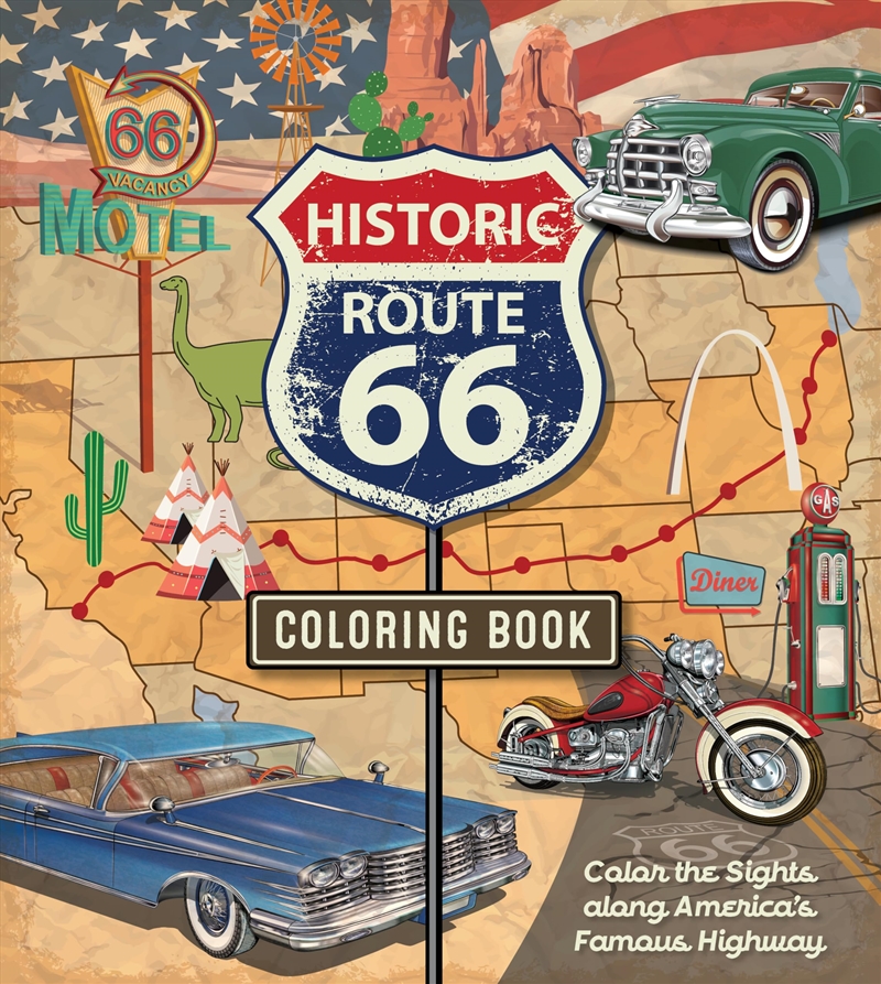 The Route 66 Coloring Book: Color The Sights Along America'S Famous Highway (Chartwell Coloring Book/Product Detail/Crafts & Handiwork