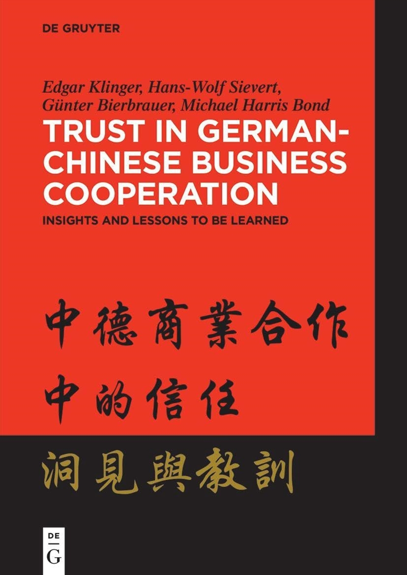 Trust In German-Chinese Business Cooperation: Insights And Lessons To Be Learned/Product Detail/Business Leadership & Management