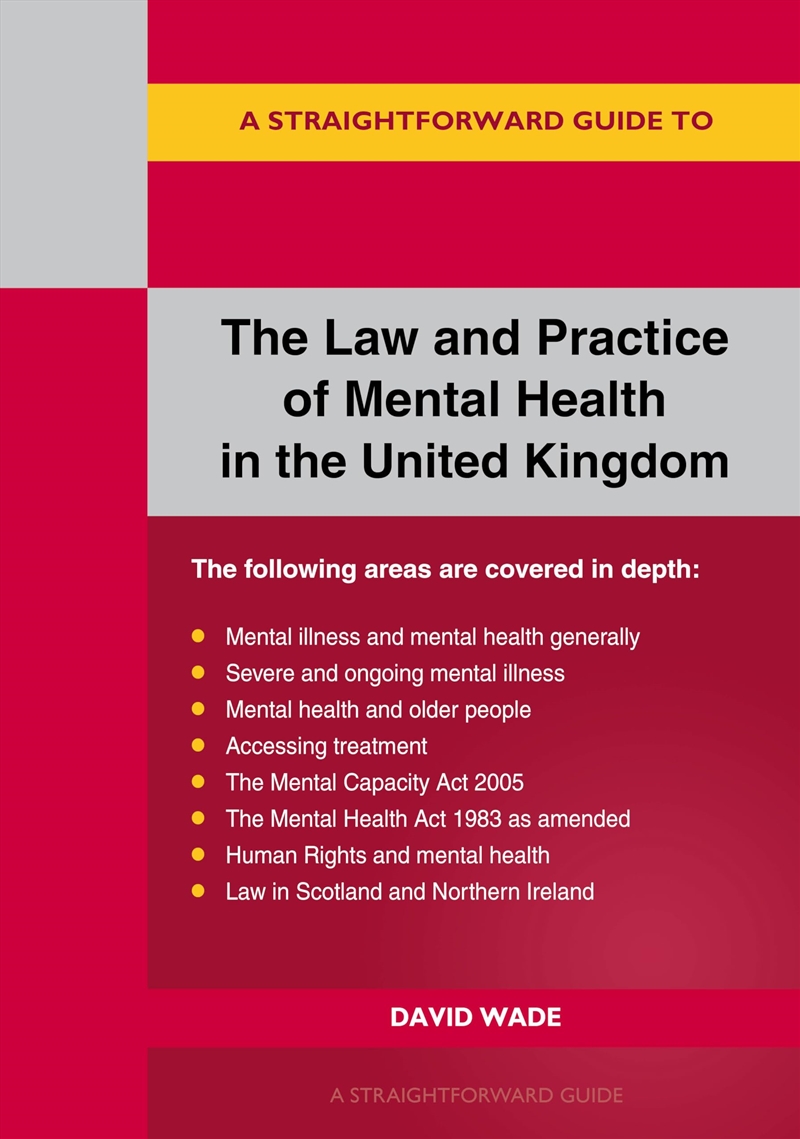 Straightforward Guide To The Law And Practice Of Mental/Product Detail/Law