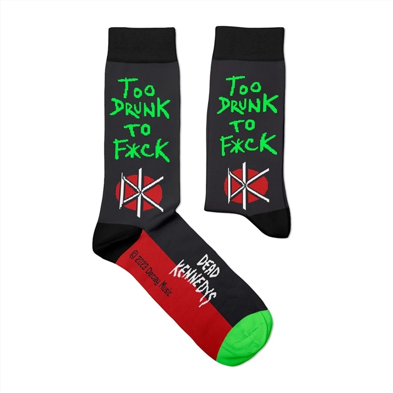 Dead Kennedys Too Drunk - Large (EUR 41-46/UK 7½-11½/US 8-12)/Product Detail/Socks