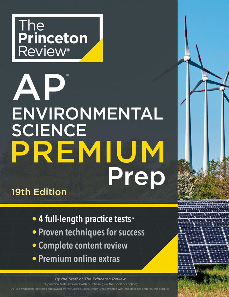 Princeton Review Ap Environmental Science Premium Prep, 19Th Edition: 4 Practice Tests + Complete Co/Product Detail/Science