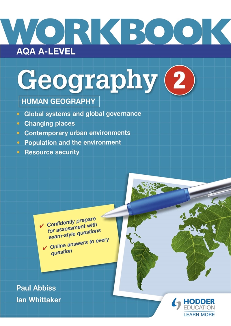 Aqa A-Level Geography Workbook 2: Human Geography/Product Detail/Geography