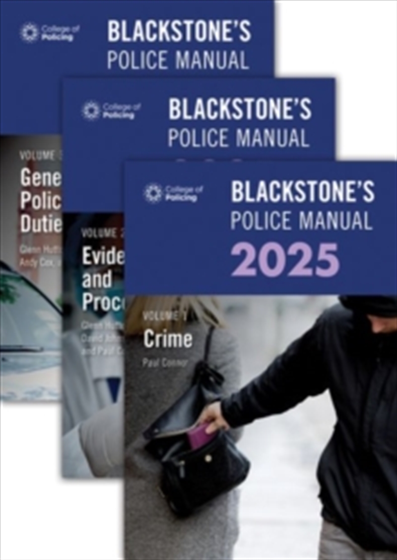 Blackstone'S Police Manuals 2025 Three Volume Set/Product Detail/Law