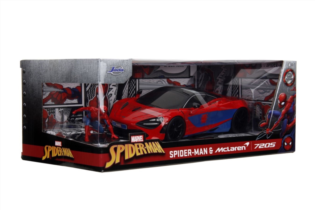Hollywood Rides - Spider-Man with McLaren 720S 1:24 Scale Diecast Vehicle Set/Product Detail/Figurines