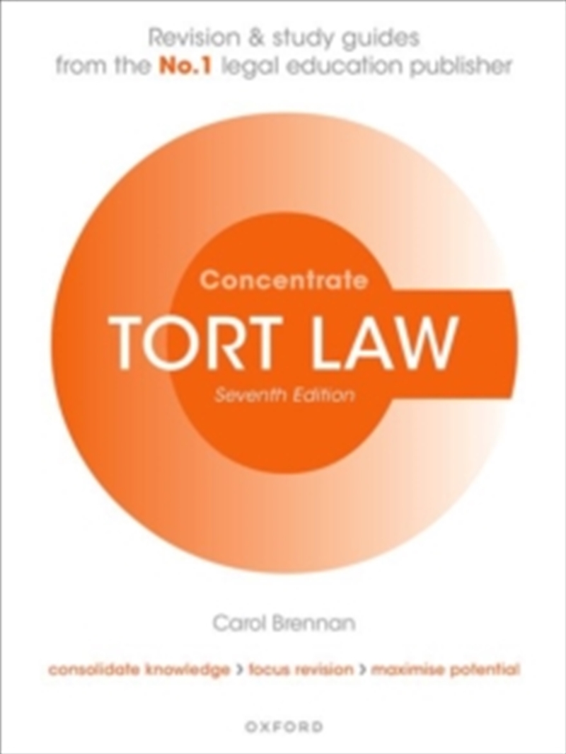 Tort Law Concentrate/Product Detail/Law