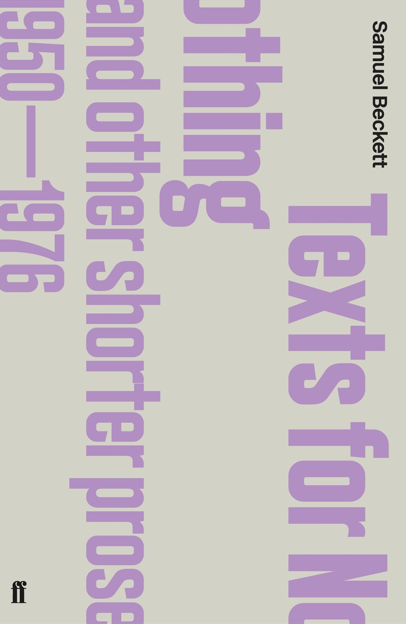 Texts For Nothing & Shorte Prose 1950-76/Product Detail/General Fiction Books