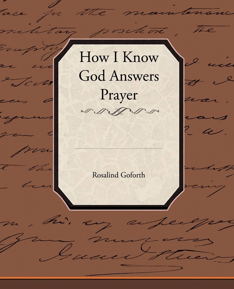 How I Know God Answers Prayer/Product Detail/General Fiction Books
