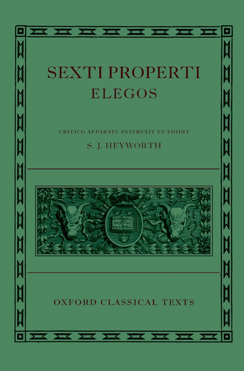Sexti Properti Elegi/Product Detail/General Fiction Books