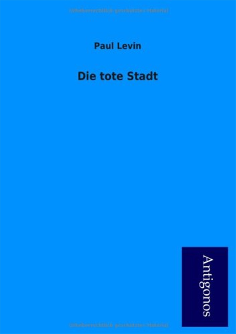 Die Tote Stadt/Product Detail/General Fiction Books