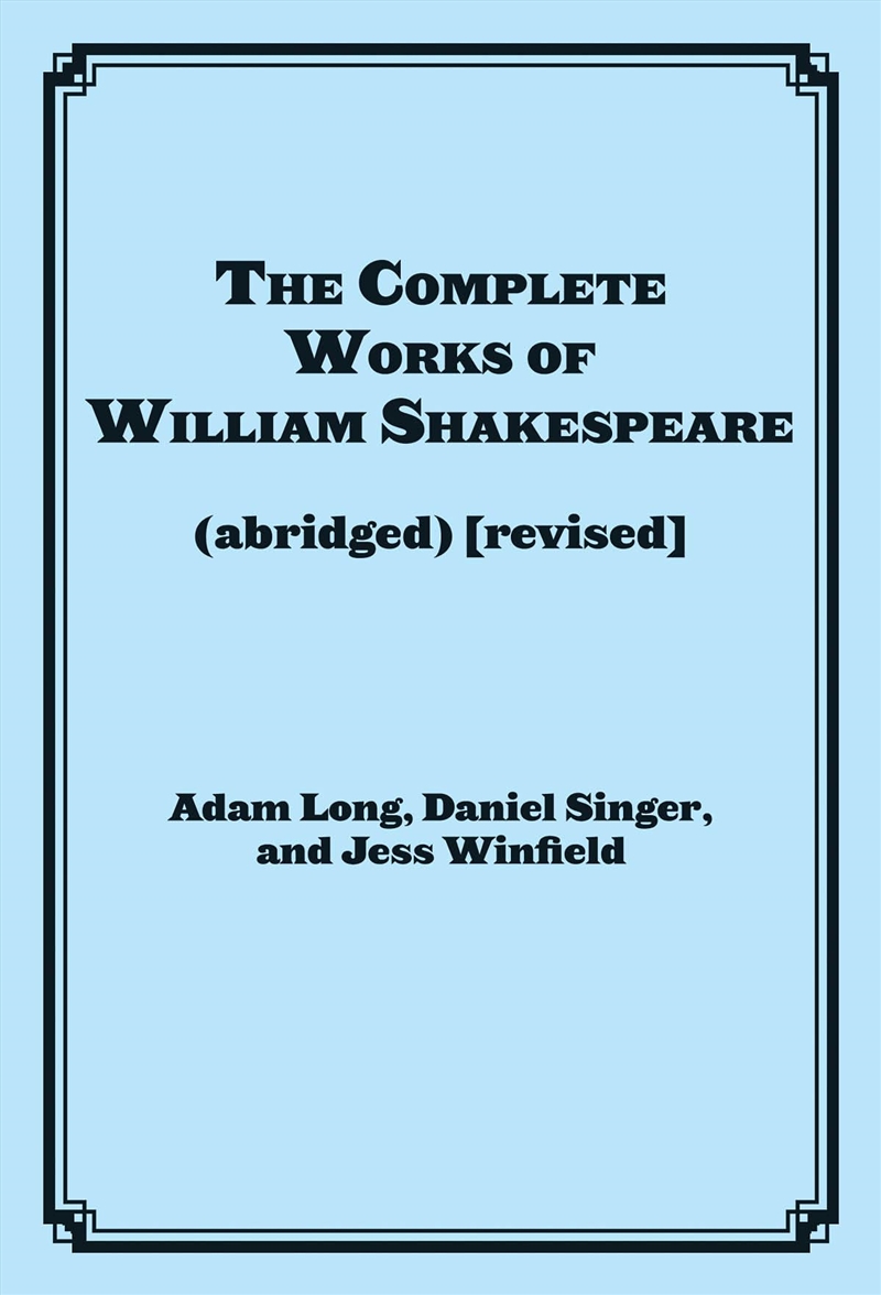 The Complete Works Of William Shakespear/Product Detail/General Fiction Books