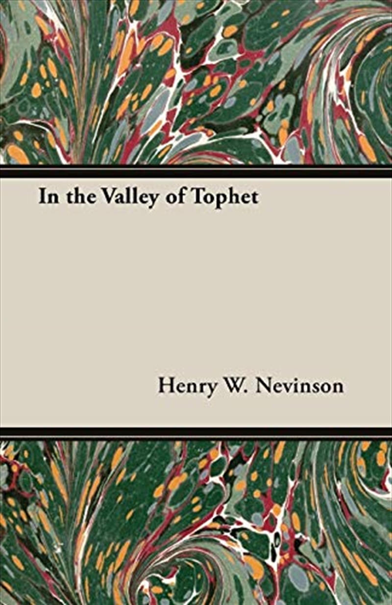 In The Valley Of Tophet/Product Detail/General Fiction Books