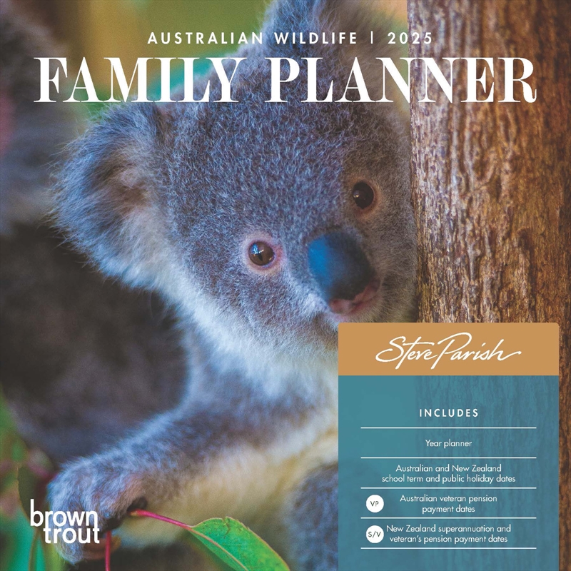 Australian Wildlife SP Family Organiser 2025 Square Calendar | Sanity