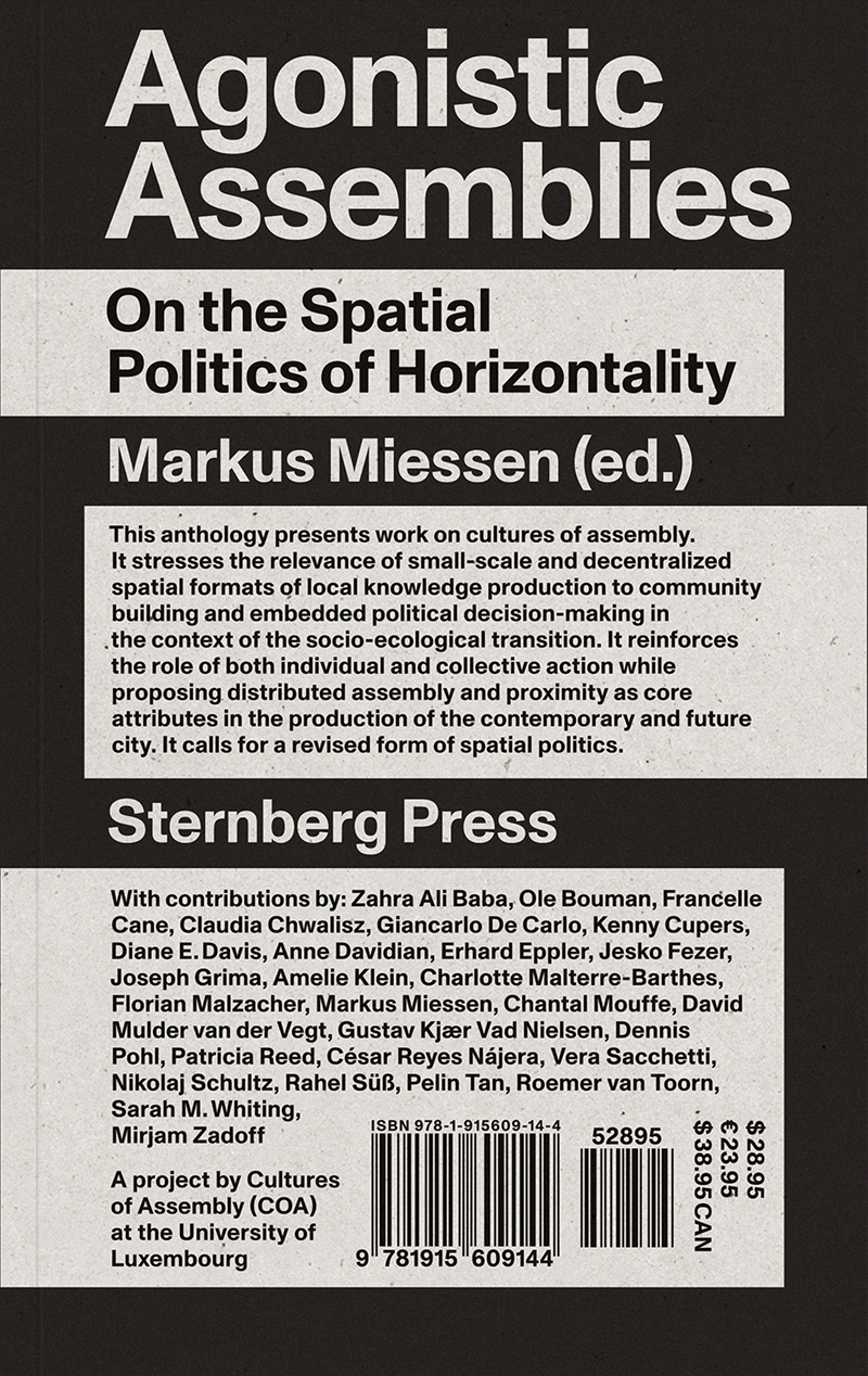 Agonistic Assemblies:On the Spatial Politics of Horizontality/Product Detail/Architecture