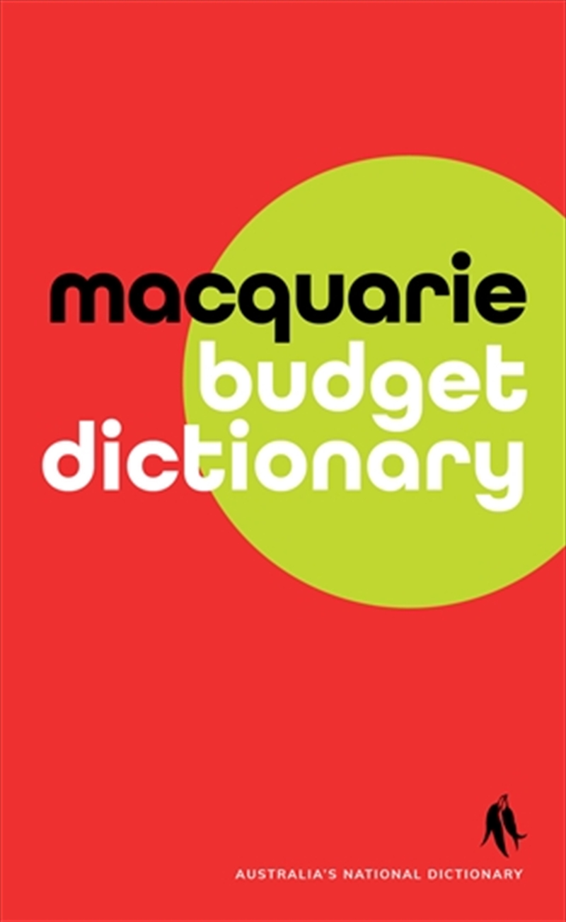 Macquarie Budget Dictionary/Product Detail/Language & Linguistics