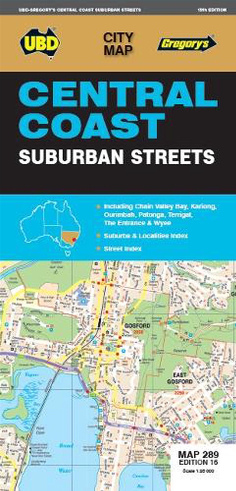 Central Coast Suburban Streets Map 289 16th Ed/Product Detail/Travel & Holidays