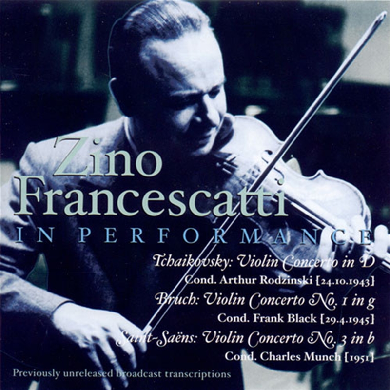 Zino Francescatti In Performan/Product Detail/Classical