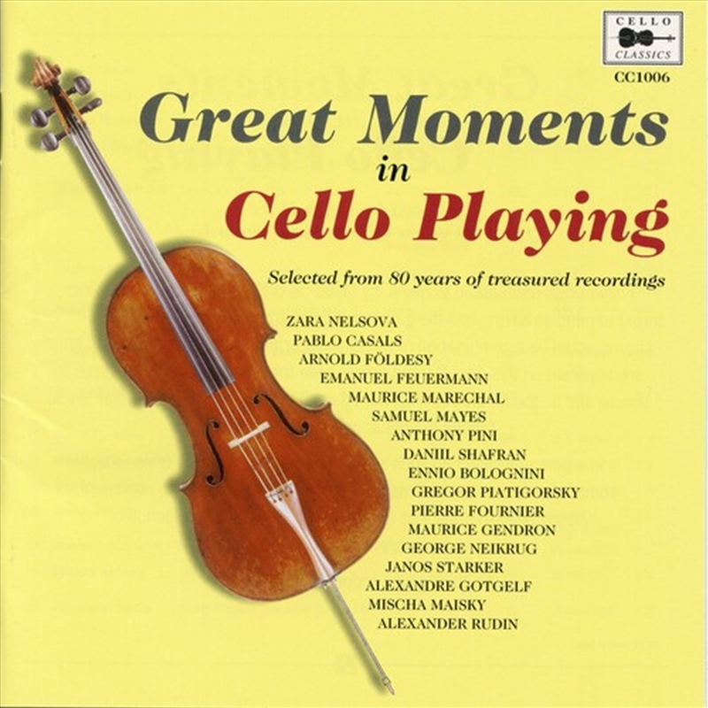 Great Moments in Cello Playing/Product Detail/Classical