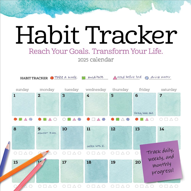 Habit Tracker Wall Calendar 2025/Product Detail/Calendars & Diaries