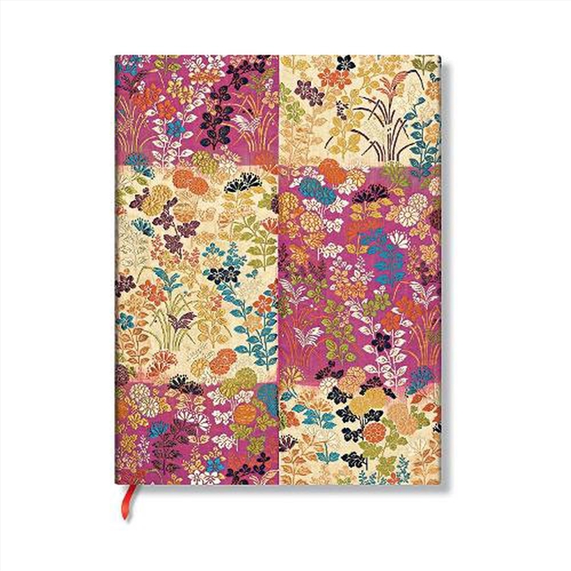 Kara-ori Pink (Japanese Kimono) Midi Unlined Softcover Flexi Journal (Elastic Band Closure)/Product Detail/Stationery