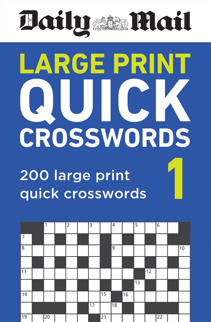 Daily Mail Large Print Quick Crosswords Volume 1/Product Detail/Adults Activity Books