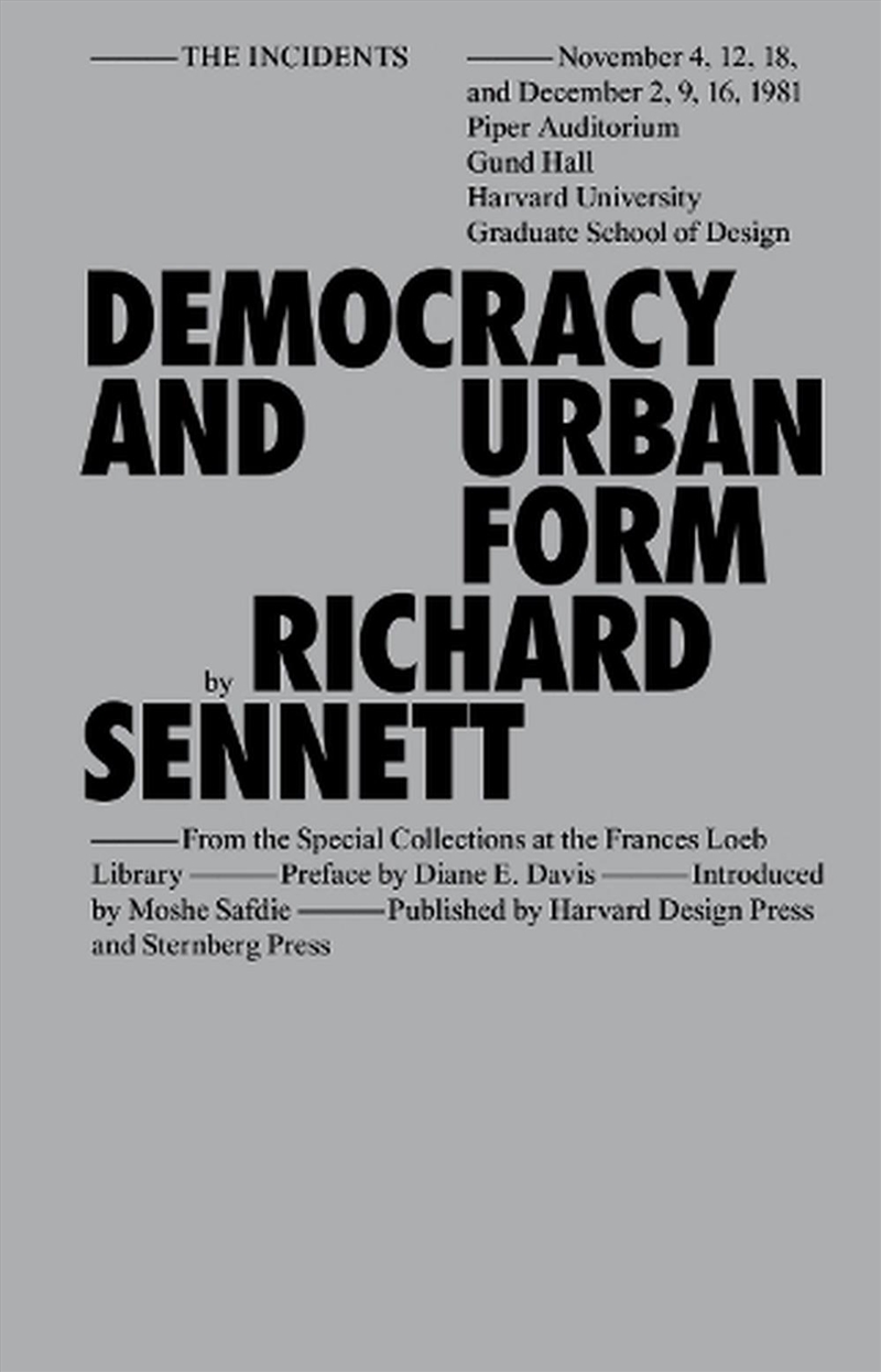 Democracy And Urban Form/Product Detail/Architecture