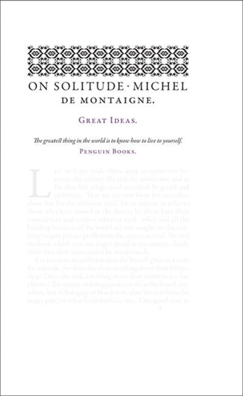 On Solitude/Product Detail/Literature & Poetry