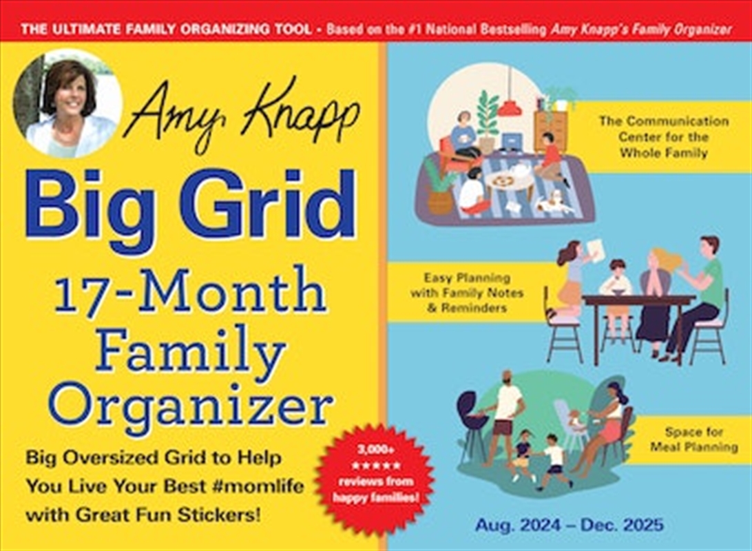 2025 Amy Knapp's Big Grid Family Organizer Wall Calendar/Product Detail/Calendars & Diaries