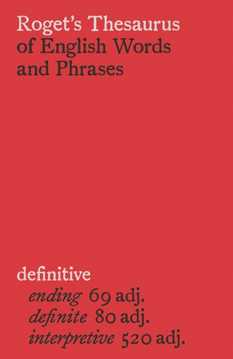 Roget's Thesaurus of English Words and Phrases/Product Detail/Reference & Encylopaedias