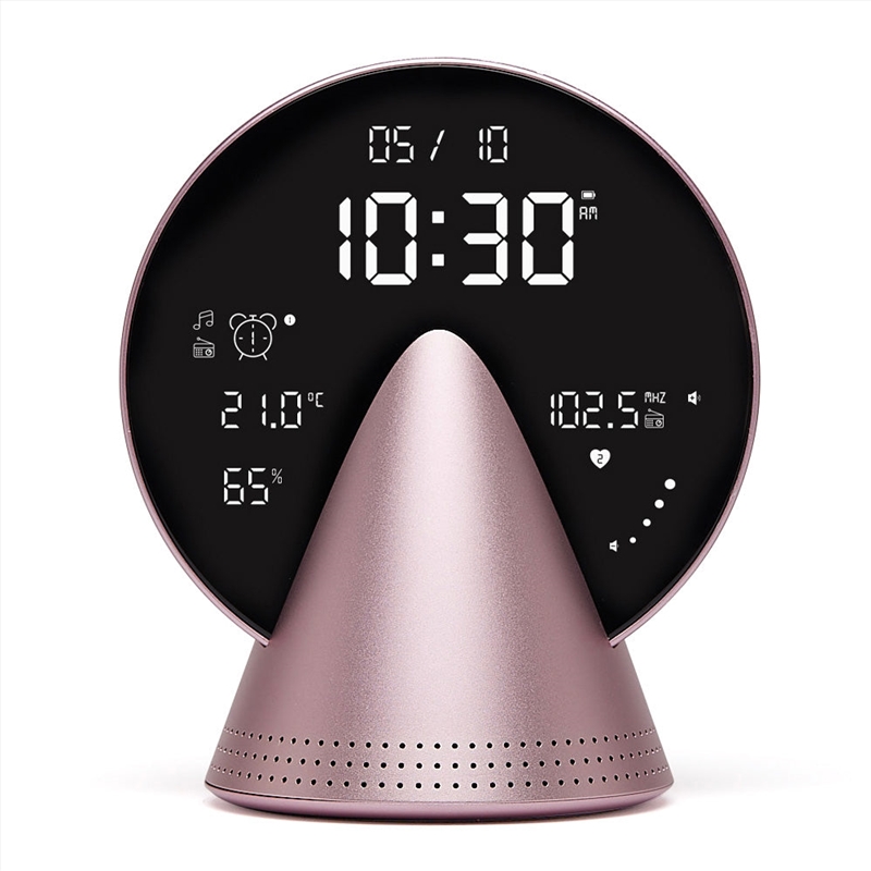 Lexon Conic Radio Alarm Clock With Fm & Built-In Bluetooth Speaker - Pink/Product Detail/Clocks