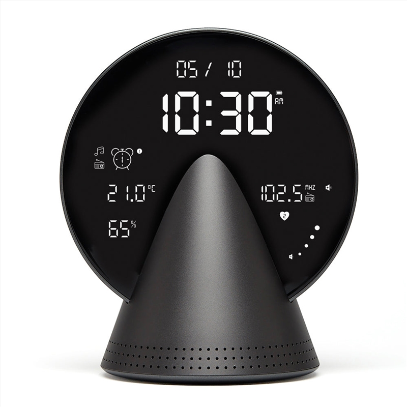 Lexon Conic Radio Alarm Clock With Fm & Built-In Bluetooth Speaker - Grey/Product Detail/Clocks